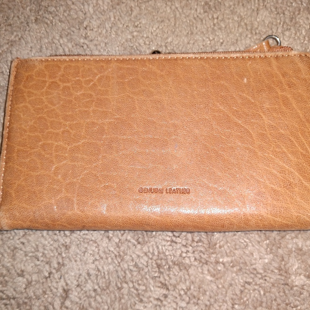 DARK TAN LEATHER WALLET LIKE NEW